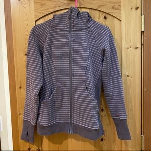 Lululemon Scuba Hoodie Purple Striped